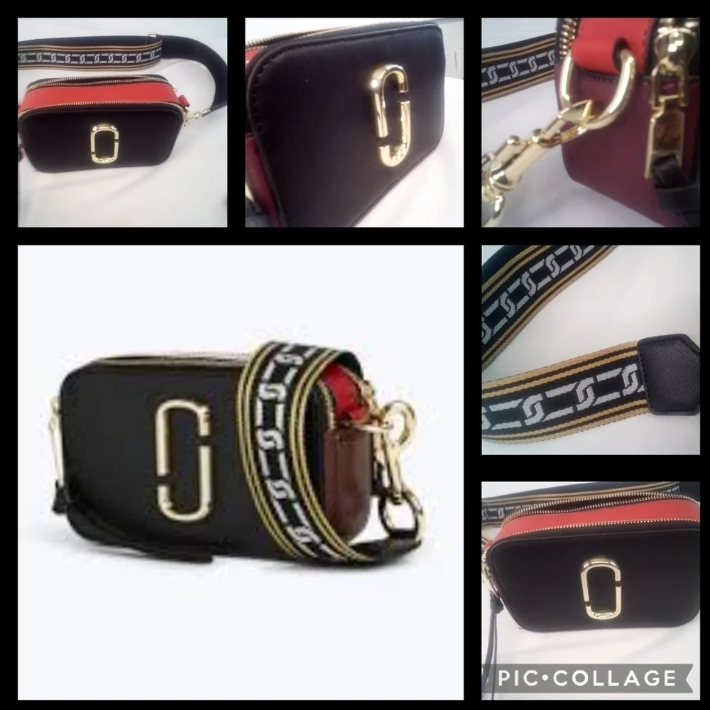 Marc Jacobs Black and Burgundy Crossbody Bag - Picture 3 of 7